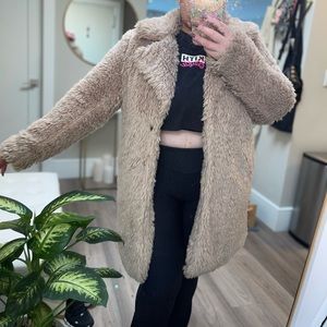 Reversible teddy coat